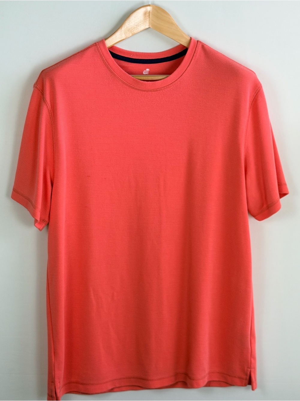 Men’s Coral Crew Neck T Shirt XL Lightweight Casual Basic Tee Caribbean Joe
